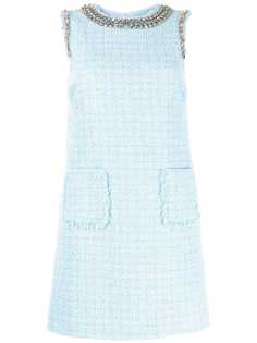 Blumarine твидовое платье-трапеция