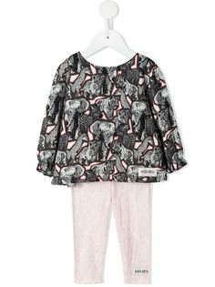 Kenzo Kids комплект из топа с принтом и брюк
