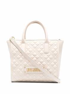 Love Moschino стеганая сумка-тоут с логотипом