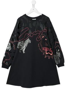 Kenzo Kids платье с принтом