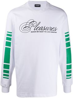 Pleasures футболка с длинными рукавами и логотипом