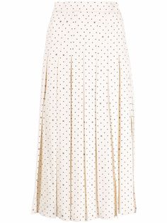 Fendi шелковая юбка с узором Karligraphy