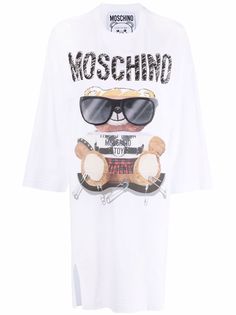 Moschino платье из джерси с принтом Teddy Bear