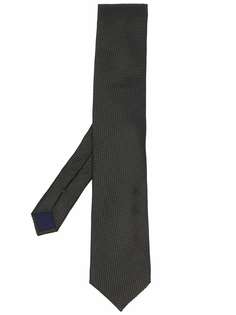 Corneliani шелковый галстук с геометричной вышивкой