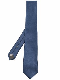 Canali шелковый галстук с вышивкой
