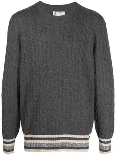 Brunello Cucinelli кашемировый джемпер фактурной вязки
