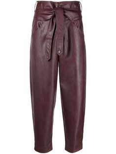 Pinko укороченные брюки Shelby из искусственной кожи