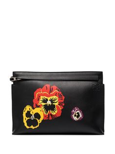 LOEWE клатч Pansies с цветочной аппликацией