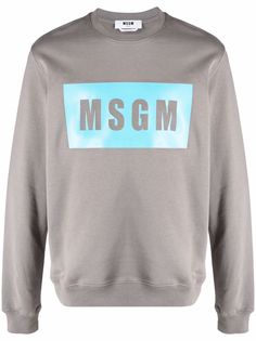 MSGM свитер с круглым вырезом и контрастным логотипом