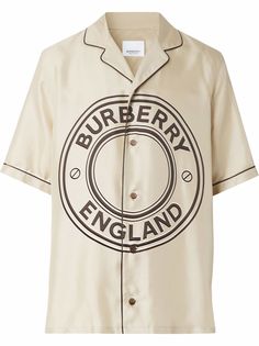 Burberry рубашка с короткими рукавами и логотипом