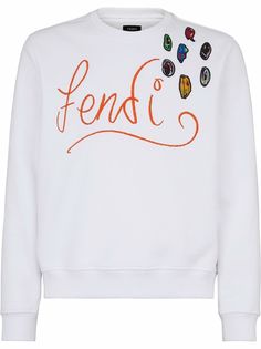 Fendi толстовка с вышитым логотипом