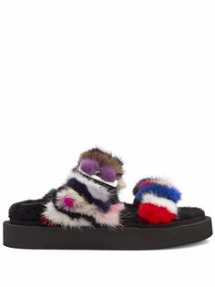 Giuseppe Zanotti сандалии Furry Her