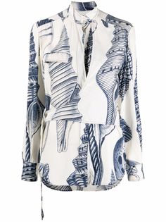 Stella McCartney рубашка Emery с принтом