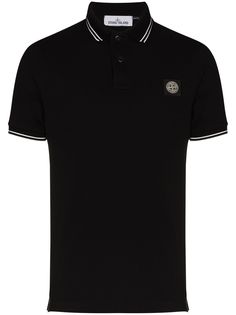 Stone Island рубашка поло с нашивкой-логотипом