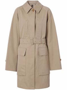 Burberry габардиновое пальто с поясом