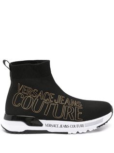 Versace Jeans Couture кроссовки-носки с логотипом