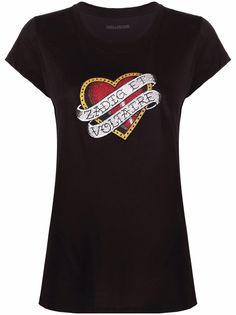 Zadig&Voltaire футболка с декорированным логотипом