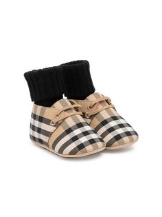 Burberry Kids пинетки в клетку Vintage Check