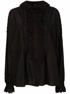 ETRO блузка с оборками на воротнике