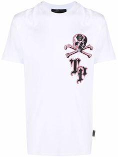 Philipp Plein футболка с логотипом и принтом Skull