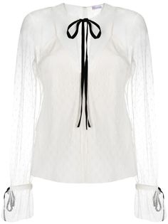 RED Valentino блузка с прозрачными рукавами