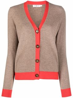 Tory Burch кашемировый кардиган в стиле колор-блок