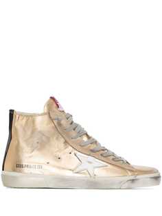 Golden Goose высокие кеды Francy с эффектом потертости