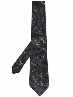 ETRO шелковый галстук с вышивкой