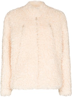 MM6 Maison Margiela укороченная шуба из шерпы