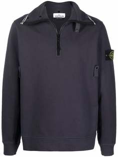 Stone Island толстовка с нашивкой Compass и высоким воротником