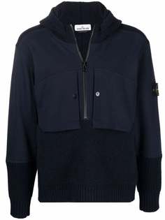 Stone Island худи на молнии со вставками
