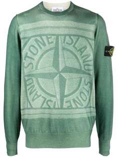 Stone Island джемпер с круглым вырезом и принтом Compass