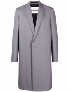 Jil Sander однобортное пальто с потайной застежкой
