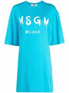 MSGM платье-футболка с логотипом
