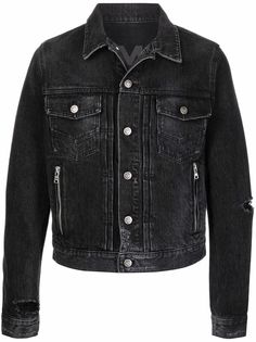 Balmain джинсовая куртка с эффектом потертости