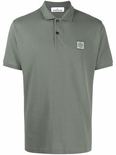 Stone Island рубашка поло с нашивкой-логотипом