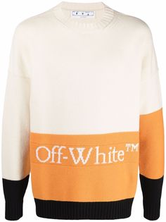 Off-White logo-embroidered jumper