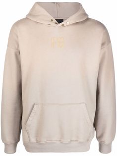 Fear Of God monogram-embroidered cotton hoodie