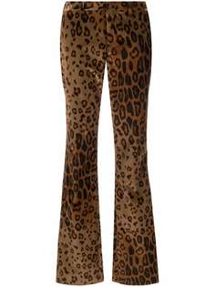 ETRO расклешенные брюки с леопардовым принтом