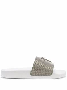 Giuseppe Zanotti шлепанцы Brett с эффектом металлик