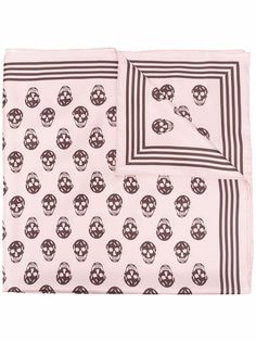 Alexander McQueen шелковый платок с принтом Skull