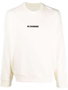 Jil Sander толстовка с приспущенными плечами и логотипом