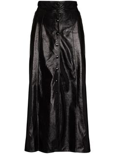 Isabel Marant Baxomili faux leather midi skirt