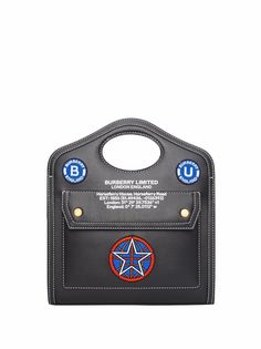 Burberry сумка-тоут с нашивками