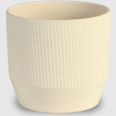 Кашпо Edelman garden Nola белое 17,5х17,5х16 см