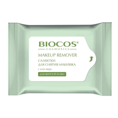 Влажные салфетки Bioсos для снятия макияжа для жирной кожи 15 шт Biocos