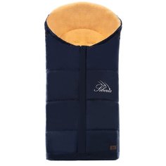 Конверт-мешок Nuovita Siberia Pesco меховой 90 см темно-синий