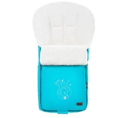 Конверт-мешок Nuovita Islanda Bianco меховой 90 см голубой