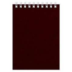 Блокнот на спирали А6 60л. бордо картон д/лог.клет. 3 штуки Альт