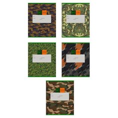 Тетрадь школьная А5 18л,линия,скрепка,мел.карт. Камуфляж 18-4292 асс 13 штук Проф Пресс